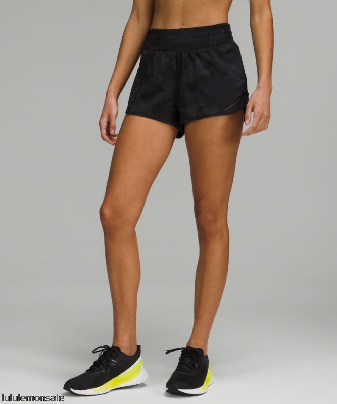 Lululemon Damen DELULU177 | Hotty Hot High-Rise Lined Short 25 Black
